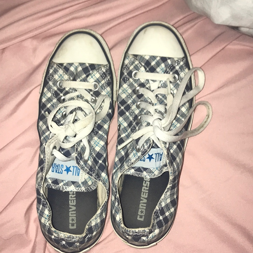 Plaid patterned Converse